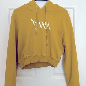 Crop sweatshirt w hood